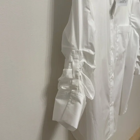 TWP- Following Morning poplin blouse w scrunched sleeves, size XS/S, NWT!! - Picture 3 of 4